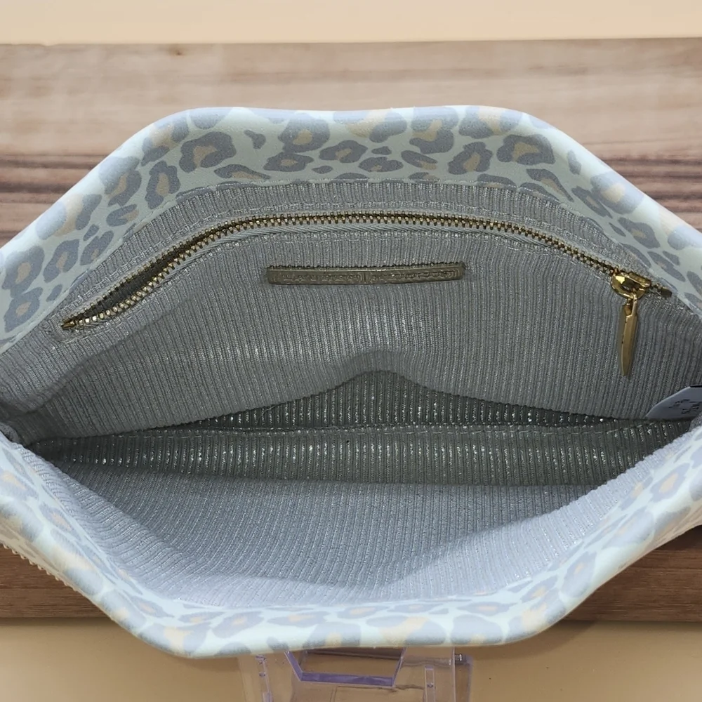 Lauren Merkin Large (11x7x2) Leopard Print Clutch or Cosmetic Pouch, Like New
